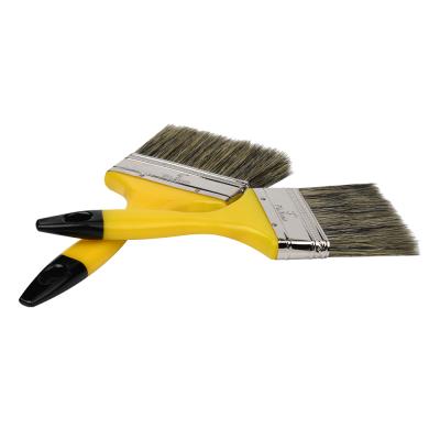 China Cheap Price Paint White and Black Bristle Mixed with Filament Yellow Plastic Handle with Black Top Brush for sale