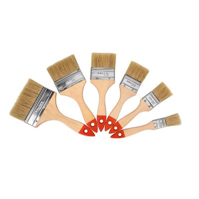 China Cheap Price White Paint Bristle Mixed With Filament Wooden Handle Paint Brush for sale