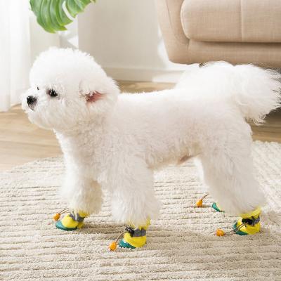 China Small Puppies Dog Crocodile Shoes Summer Pet Breathable Soft-soled Viable Spring And Autumn Seasons Dog Boots Shoes for sale