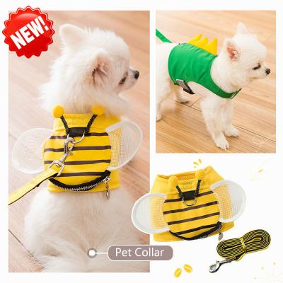 China Personalized Dog Vest Traction Rope Gear Strap Breathable Cute Adjustable Cat Chest Cartoon Walking Dog Rope Pet Supplies Pet Leashes for sale