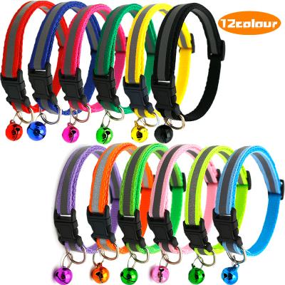 China 2021 New 1.0 Personalized Luminous Collar Safety Dog Collar Buckle Pet Cat Reflective Bell Patch for sale