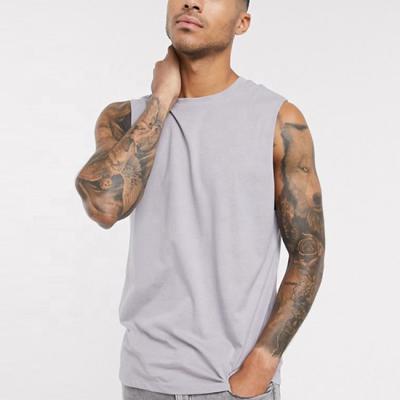 China 2021 Wholesale custom logo high quality sleeveless tank tops 100% summer anti-shrink cotton T-shirts for men for sale