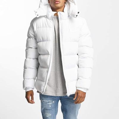 China Breathable White Mens Classics Mens Long Sleeve Hooded Stripper Winter Jacket Coats for sale