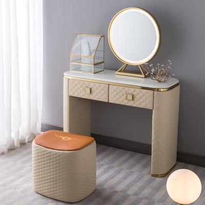 China DURABLE Nordic simple lightweight luxury vanity dresser table with large mirror bedroom furniture for sale