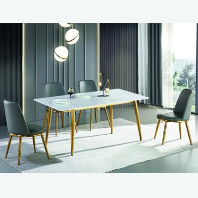 China Durable Italian Minimalist Slate Foshan Furniture Dining Table Chair Dining Room Set for sale