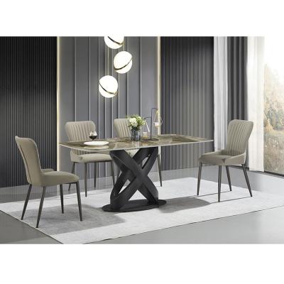 China Durable nordic luxury modern dining table set dining room furniture price supplier for sale