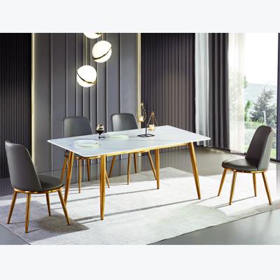 China Durble Minimalist Nordic Style Furniture Dining Room Contract Dining Table Set Supplier for sale