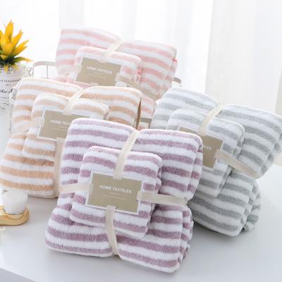 China Custom Logo Bath Face Hand Microfiber Soft Comfortable Towel Set Hypoallergenic for sale