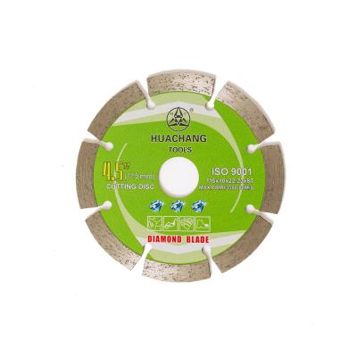 China Diámetro 115m m 4 Diamond Blade Brick Stone Cutting dividido en segmentos el 1/2 115×1.2/1.8x10x22.23x8T en venta