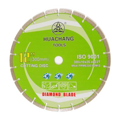 China 300x25.4mm ein 12 Zoll-Trockenschnitt segmentierten einem doppelten Zweck dienenden Diamond Blade For Granite Stone-Ausschnitt zu verkaufen