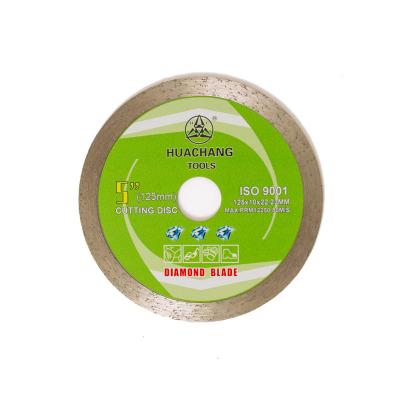 China 5 duim Ridgid Ononderbroken Rim Diamond Cutting Blade For Tile 125 X 1,2 X 22.23mm Te koop