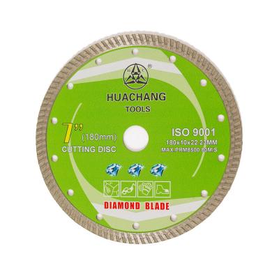 China 180mm Diamond Blade Wet Tile Saw 22.23mm Bohrung für Granit 6 Zoll-Marmor-Messer zu verkaufen