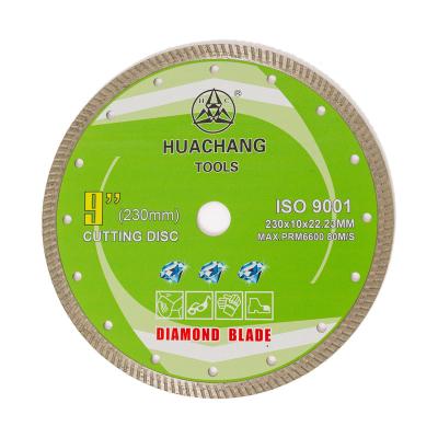 China 230x22.2 dünner Turbo Diamond Blade For 9 Zoll-Winkel-Schleifer 9 Zoll-Stein, der Diskette schneidet zu verkaufen