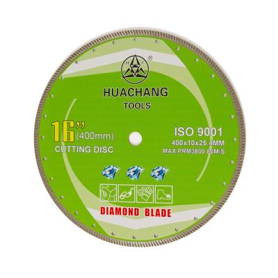 China Trockenschnitt ununterbrochener Diamond Turbo Blade For Granite 16inch 400mmx25.4mm zu verkaufen