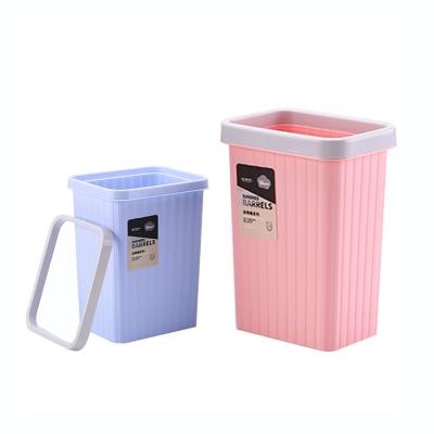 China Sustainable Colored Rectangular Indoor Plastic Waste Bin 13L For Home for sale