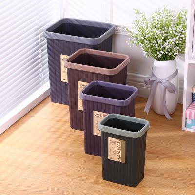 China Household Viable Indoor Small Living Room Plastic Trash Can Without Lid for sale