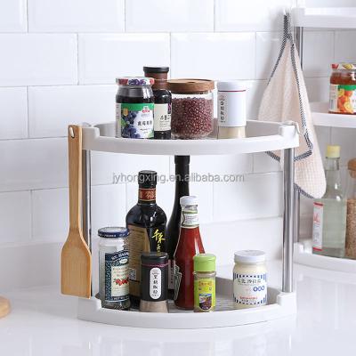 China Sustainable Household Products 2 Layer Storage Desk Corner Rack For Kitchen for sale