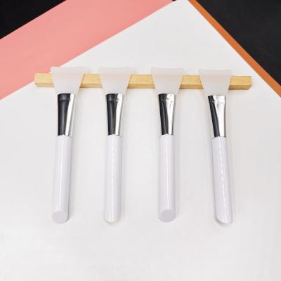 China Angular Blush Free Custom Logo Makeup Tool Mask Applicator Brush Silicone Cosmetic Mask Brush for sale