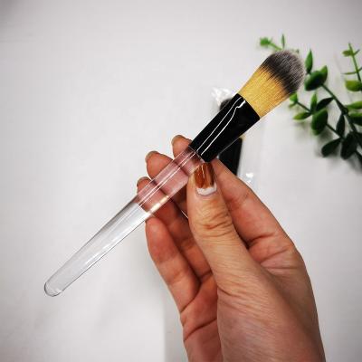 China Smudge Brush Wholesale Price Handle Foundation Brush Smudge Mask Brush Item Transparent Beauty Brush for sale