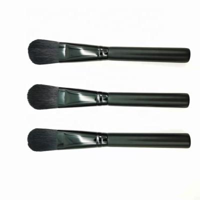 China Angular Blush Type Wholesale Cheap Clay Beauty Hair Nylon Black Wooden Makeup Mask Slander Facial Brush for sale