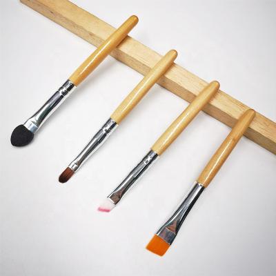 China High Quality Mini Oblique Smudge Brush Eyebrow Brush Wood Handle Hair Makeup Brush Home Travel Beauty Makeup Device for sale