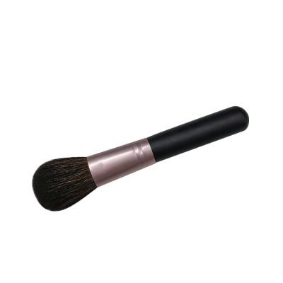 China Wholesale Smudge Brush Factory Makeup Brush Wool Loose Powder Blush Brush Beauty Tools New Purple Olive Animal Hair Black Handle for sale