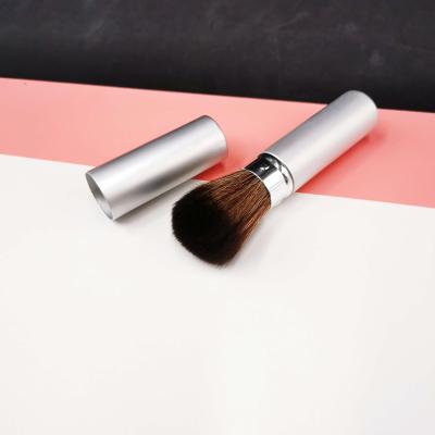 China Angular Blush High Quality Soft Synthetic Fiber Blush Loose Powder Brush Retractable Makeup Brush for sale