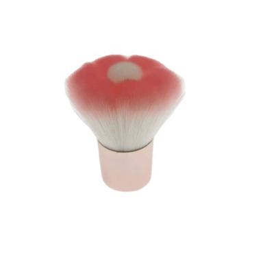 China New Design Smudge Brush Powder Pink Loose Flower Brush Portable Mushroom Soft Stiffen Makeup Tool Pink White Hair Without Olive for sale