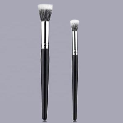 China Angular blush wholesale point color blush makeup brush light handle fine wool brush high end personalized brush wood ridge concealer brush for sale