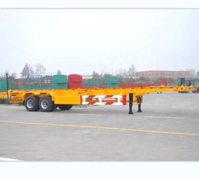 China Truck Trailer 20ft Chassis Trailer 40ft Skeleton Semi Trailer 3 Axles Trailer for sale