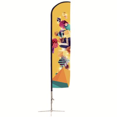 China Custom Portable Flagpole Flagpole Stand Feather Banner Stand Display Standwalking FLYING Flag for sale