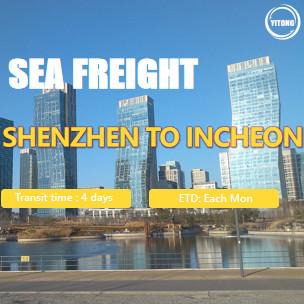 China Servicio de carga internacional de mar de 20GP 40GP 40HQ Shenzhen a la Corea del Sur de Inchon en venta