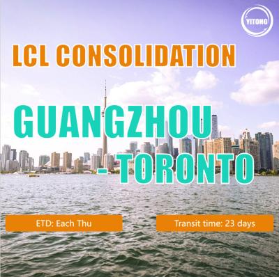 China Billige LCL-Logistik von Guangzhou nach Toronto zu verkaufen