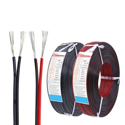 Cina UL2468 24awg Flat Line Heating Wires Factory Price Red Black PVC Tinned Copper For Speaker Cables in vendita