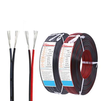 China Black Double Heating Cable 2468 28awg 7*0.127ts Twin Wires 300V Voltage en venta