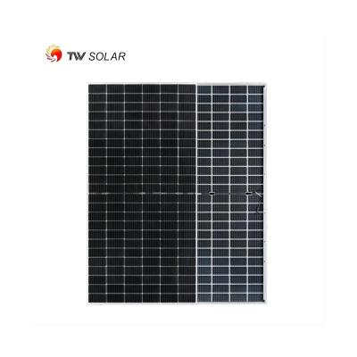 China TW Topcon N Type Bifacial Half-cell Solar Panel Module 555w 560w 570w 580w 182mmx182mm for sale