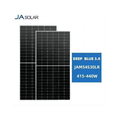 China JA Solar Panel Home 415w 420w 425watt 430W 435W 440W Mono Crystalline Solar Panel Price 182mmx182mm for sale