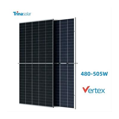 China Top Selling Trina Solar Vertex Solar Panel 480W 490W 500W China Monocrystalline Trina Solar Panels Price 210mmx210mm for sale