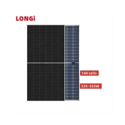 China Longi Mono Solar Panels 535W 540W 545W 550W 555W Half Cell Panels Solar For Rooftop Power Plant 182mmx182mm for sale