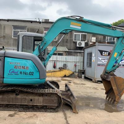 China japan kobellco-mini small excavator kobellco75 used 7 8 tons ready to work SK75 SK75SR-2 SK75-8 for sale with blade basket 0.28MÂ ³ for sale