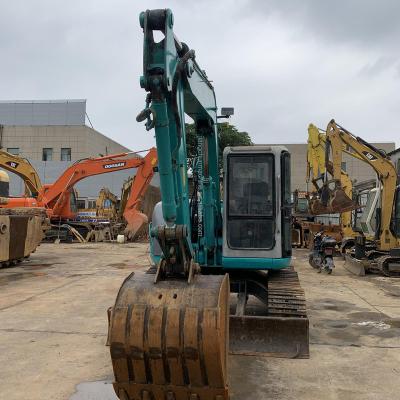 China japan kobellcoUsed-mini crawler excavator used 7 8 tons ready to work SK75 SK75SR-2 for road making with blade basket 0.28MÂ ³ for sale