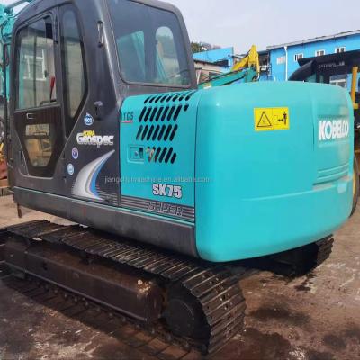 China Used Kobeeclo Mini Walking Excavator SK75-8 For Lower Price And Good Condition With Hydraulic Breaker 0.54MÂ ³ for sale