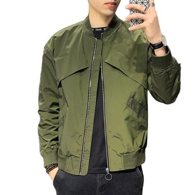 China Spring and autumn breathable droshipping fashion slim jacket casual men's bomber jacket baseball neck short jacket for sale