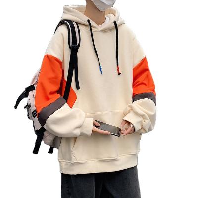 China Street fashion color block sweatshirt hoodie youth cotton winter autumn sale anti-pilling oversized look warm wear cardigan plus sizes hoodie for sale