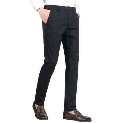 China Wholesale CQBL803103 QUICK DRY Basic Simple Stretch Fabric Ankle Length Slim Fit Casual Elastic Men's Pants for sale