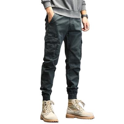 China 2021 Hotsale Autumn Winter Men's Cotton Spandex Fashion Fit Military Slim Elastic Leg Anti-pilling Cargo Pants Overalls for sale