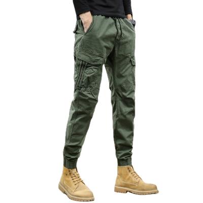 China Hotsale Autumn Winter Men's Cotton Spandex Fashion Fit Military Slim Elastic Leg Anti-pilling Cargo Pants Overalls for sale