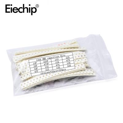 China 1206 SMD Capacitor Matched Kit , 16values*20pcs=320pcs 10PF-22UF Sample Kit Free Shipping 1206 for sale