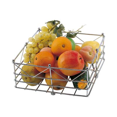 China Carbon Steel Viable Classic Fruit Basket Kitchen Accessories Traditional Iron Storage Basket Rack For Kitchen for sale