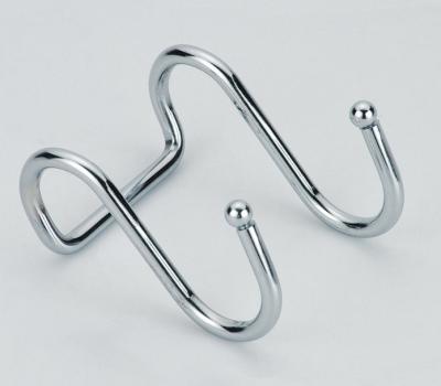 China Multi-Use Chrome Matel Viable Single Hanger/Silver Color S Hook, Kitchen Accessory for sale